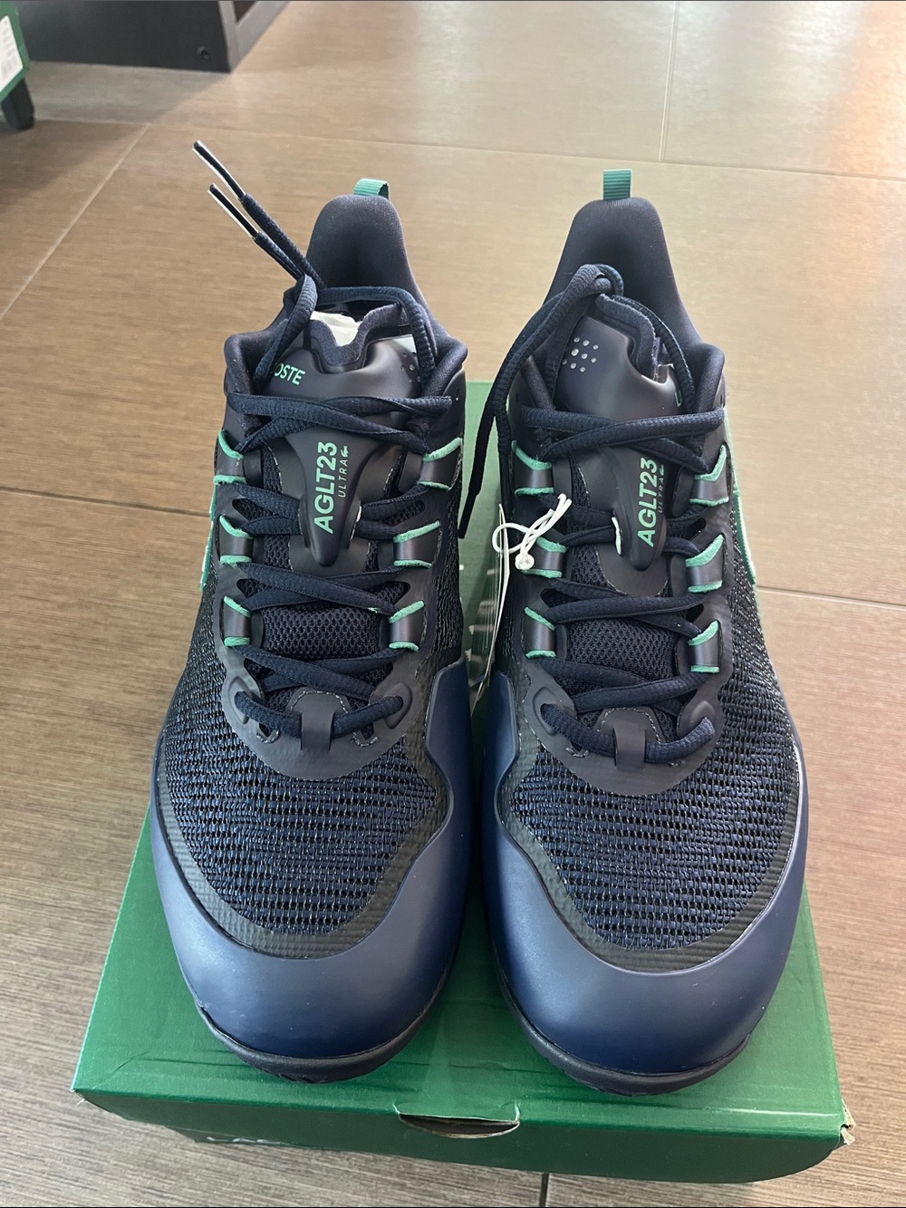 Lacoste Men’s AG-LT23 Navy / Green Athletic Tennis Court Shoes